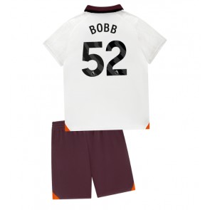Manchester City Oscar Bobb #52 Replika Babytøj Udebanesæt Børn 2023-24 Kortærmet (+ Korte bukser)